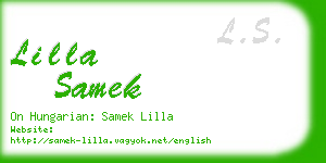 lilla samek business card